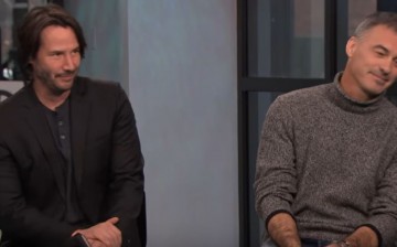 Keanu Reeves and 'John Wick 2' director, Chad Stahelski, are comfortably sitting down as they answer questions regarding the movie. 