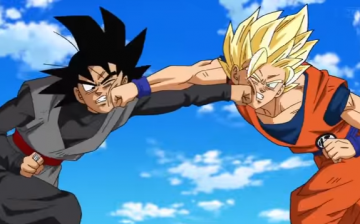 Both Goku Black and Super Saiyan Son Goku landed perfectly timed punches.