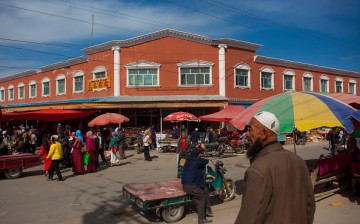 A market in Uyghur autonomous region selling fish from Pakistan.
