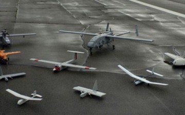 Various types of aerial drones.              