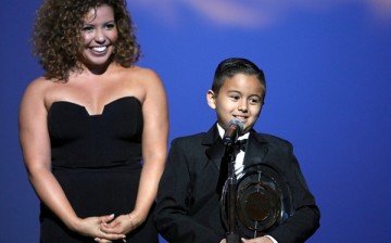 Justina Machado and Martin Castro speak onstage during the 2016 Latinos de Hoy Awards at Dolby Theatre on October 9, 2016 in Hollywood, California. 