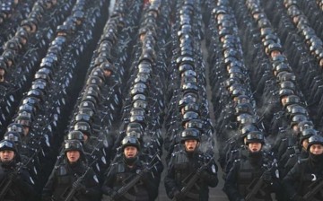 China's People's Armed Police strike fear in Xinjiang.                