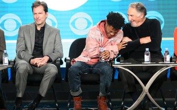 Executive producer Bob Daily, actor/executive producer Jermaine Fowler and actor Judd Hirsch of the television show 'Superior Donuts' speak onstage during the CBS portion of the 2017 Winter Television Critics Association Press Tour.