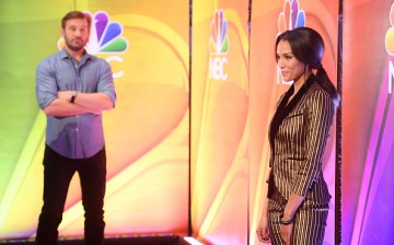 'Taken' stars Clive Standen and Brooklyn Sudano attend the NBCUniversal Press Junket at the Four Seasons Hotel New York on March 2, 2017 in New York City. 