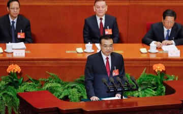 Chinese Premier Li Keqiang presents the annual work report at the NPC.