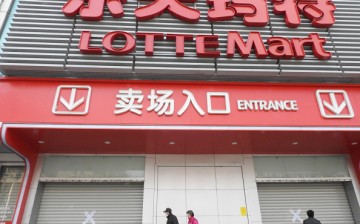 A Lotte Mart seen closed on March 7, 2017 in Lianyungang, Jiangsu Province of China.
