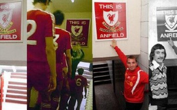 Images from Liverpool's home stadium at Anfield.