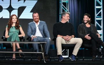 Clara Paget, Toby Stephens, Ray Stevenson and Zach McGowan speak onstage during the 'Black Sails' panel as part of the Starz portion of This is Cable 2016 Television Critics Association Winter Tour.