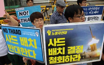 The Chinese government denounces South Korea's THAAD deployment.