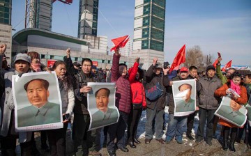 Nationalist Chinese stage a rally in protest against the THAAD weapons deployment.
