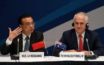 Premier Li Keqiang with Australian PM Malcolm Turnbull