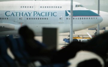 Cathay Pacific on the tarmac of Chek Lap Kok airport 