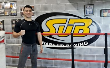 Filipino-American mixed martial artist Mark Striegl, who is also known as Mugen, poses at Shape-Up Boxing Gym in Baguio City, Philippines.