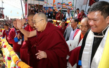 Dalai Lama leaving Tawang after a four-day visit.