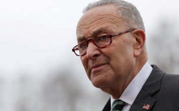 U.S. Senate Majority Leader Chuck Schumer (D-NY) holds a news conference to announce the 