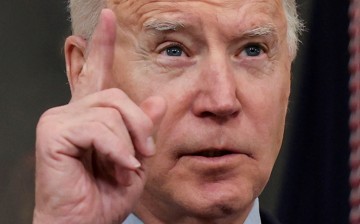 U.S. President Joe Biden speaks about the mass shooting in Colorado from the State Dining Room at the White House in Washington, U.S