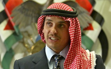 Jordan's Crown Prince Hamza bin Hussein delivers a speech to Muslim clerics and scholars at the opening ceremony of a religious conference 