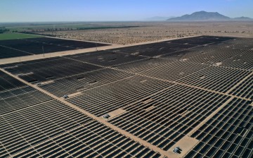 Arrays of photovoltaic solar panels are seen at the Tenaska Imperial Solar Energy Center South as the spread of the coronavirus disease (COVID-19) continues