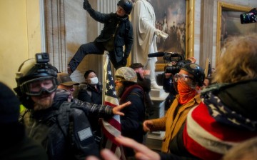 Pro-Trump protesters storm the U.S. Capitol to contest the certification of the 2020 U.S. presidential election results by the U.S. Congress,