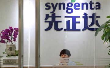 A Syngenta logo is seen at its China headquarters in Beijing, China