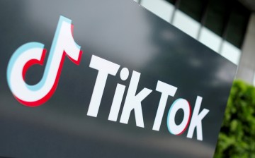 The TikTok logo is pictured outside the company's U.S. head office in Culver City, California,