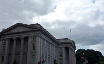 The U.S. Treasury building is seen in Washington, 