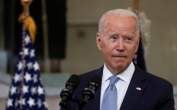 U.S. President Joe Biden pauses as he delivers remarks on actions to protect voting rights in a speech at National Constitution Center in Philadelphia, Pennsylvania, U.S
