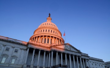 The sun rises on the U.S. Capitol dome before Joe Biden's presidential inauguration in Washington, U.S., 