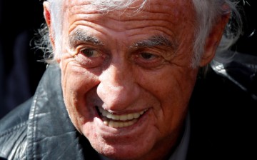 Actor Jean-Paul Belmondo attends a national tribute for late singer Charles Aznavour during a ceremony at the Hotel des Invalides in Paris, France