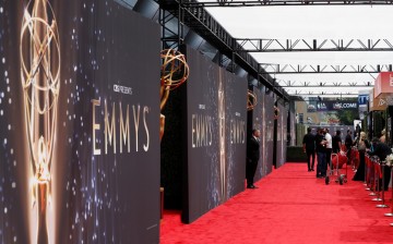 A general view shows the red carpet ahead of the 73rd Primetime Emmy Awards in Los Angeles, U.S.,