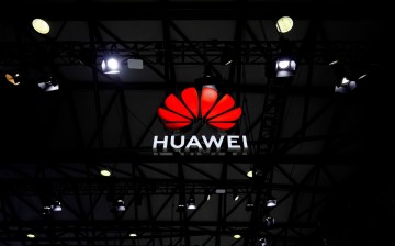A Huawei logo is seen at the Mobile World Congress (MWC) in Shanghai, China