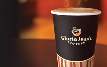 Gloria Jean's takeaway coffee cup.