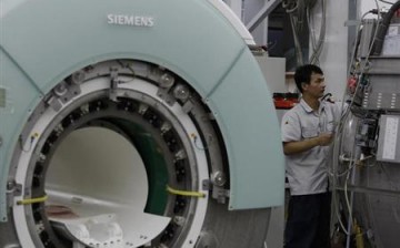 A worker at Siemens MR Center in China.