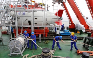 Able to carry up to three crew members, Jiaolong is China’s first submersible capable of reaching deep sea levels. 