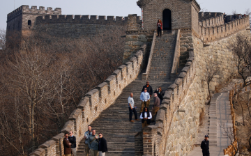 The Great Wall of China is being slowly degraded due to several factors.