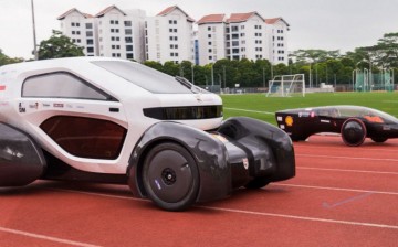 The NTU Venture 8 is a solar electric car mounted on a carbon-fiber single-shell chassis with a 3D-printed body shell.