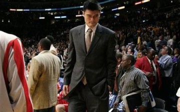 Former Shanghai Sharks player Yao Ming, who started playing in the CBA at 13. 