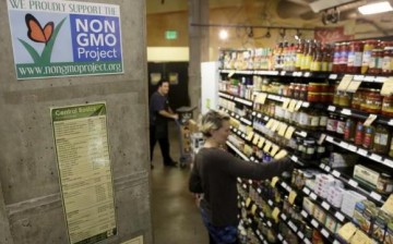 A sign supporting non-GMO products in the U.S. 