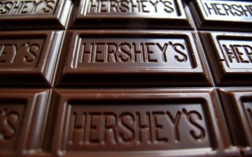A Hershey's chocolate bar is shown in this photo illustration in Encinitas, California, Jan. 29, 2015.