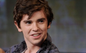 British cast member Freddie Highmore takes part in a panel discussion of A&E's 