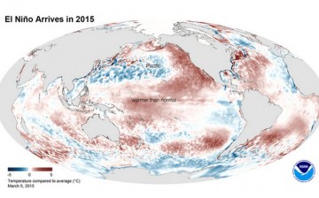 A data map illustrating the effects of El Niño for 2015.