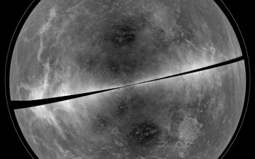 A projection of the radar data of Venus collected in 2012. 