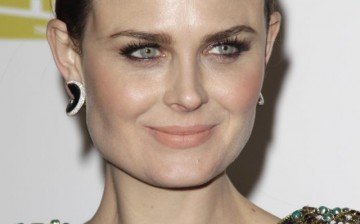 Actress Emily Deschanel arrives at the FOX after party after the 70th annual Golden Globe Awards
