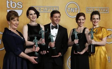 Cast members of the TV drama Downton Abbey