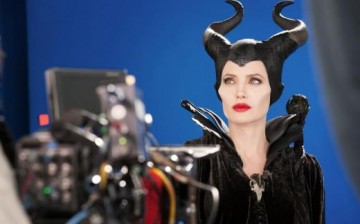 Angelina Jolie on set of the movie Maleficent