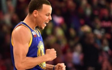 Stephen Curry Celebrates During 2015 NBA All-Star Break