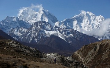 A trekker on his way back from Everest 