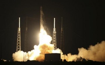 The unmanned Falcon 9 rocket launched by SpaceX on a cargo resupply service mission to the International Space Station lifts off from the Cape Canaveral Air Force Station in Florida, Jan. 10, 2015.