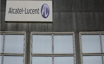 The logo of the telecom equipment maker Alcatel-Lucent is seen on the company site building in Rennes, western France.