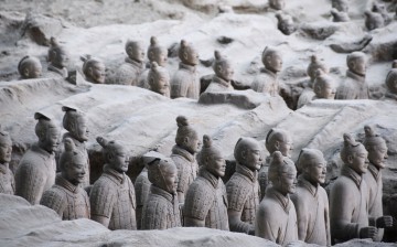 Hundreds of Terracotta warriors, which were unearthed during the first excavation from 1978 to 1984, stand inside the No.1 pit at a museum in Xi'an, Shaanxi Province, June 10, 2009.